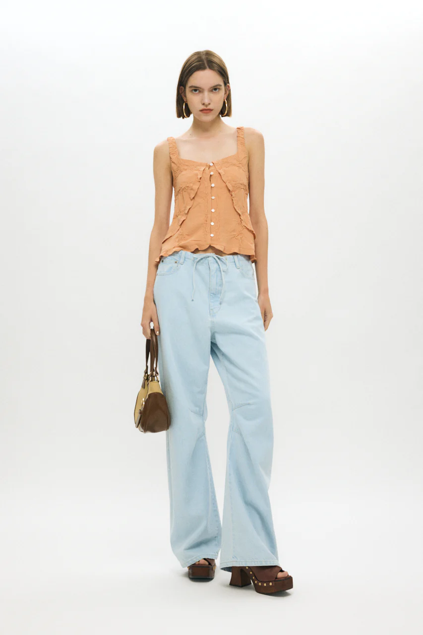 BUTTON UP SMOCKING CAMI - Image 12