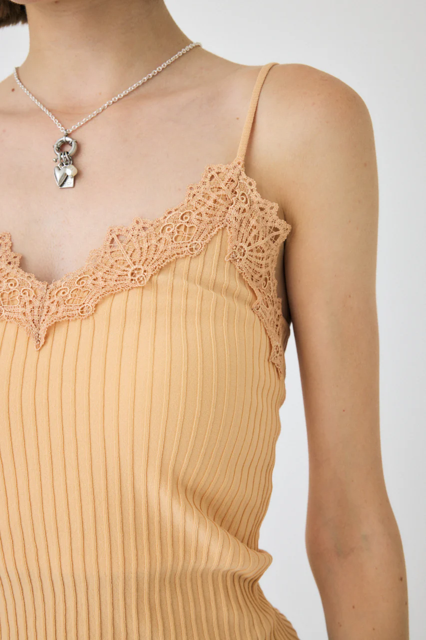 LACE TRIM RIB CAMI - Image 10