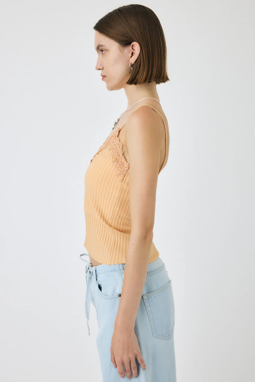 LACE TRIM RIB CAMI - Image 5