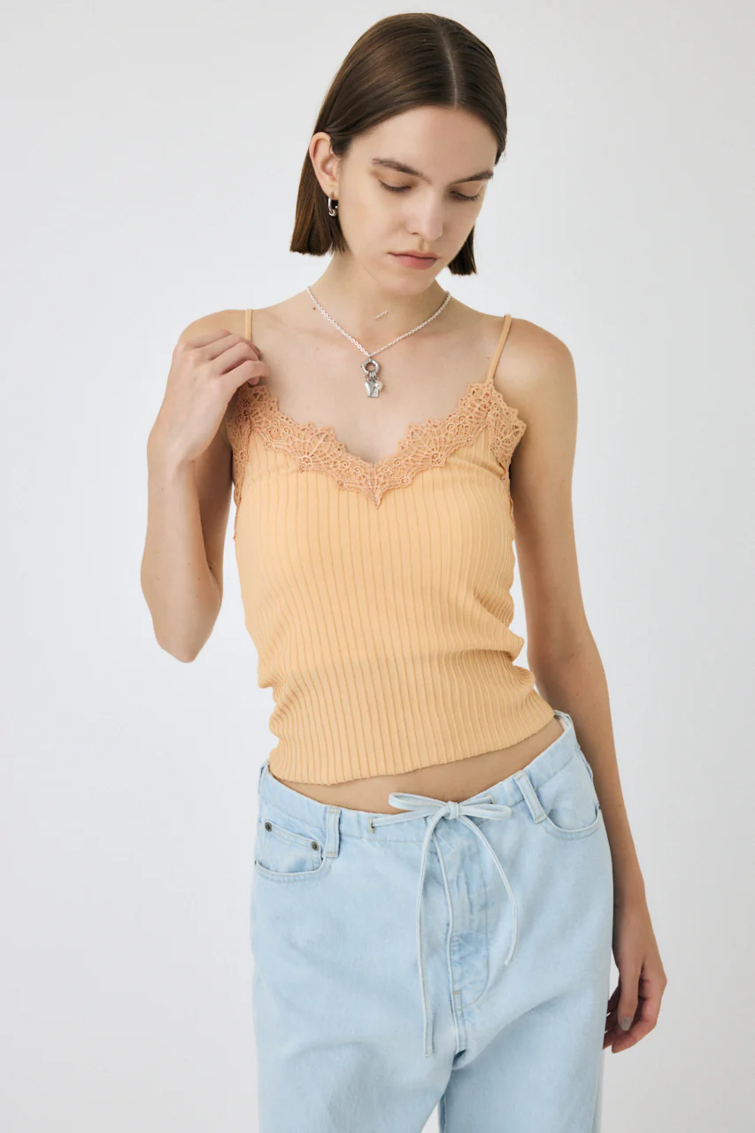 LACE TRIM RIB CAMI - Image 6
