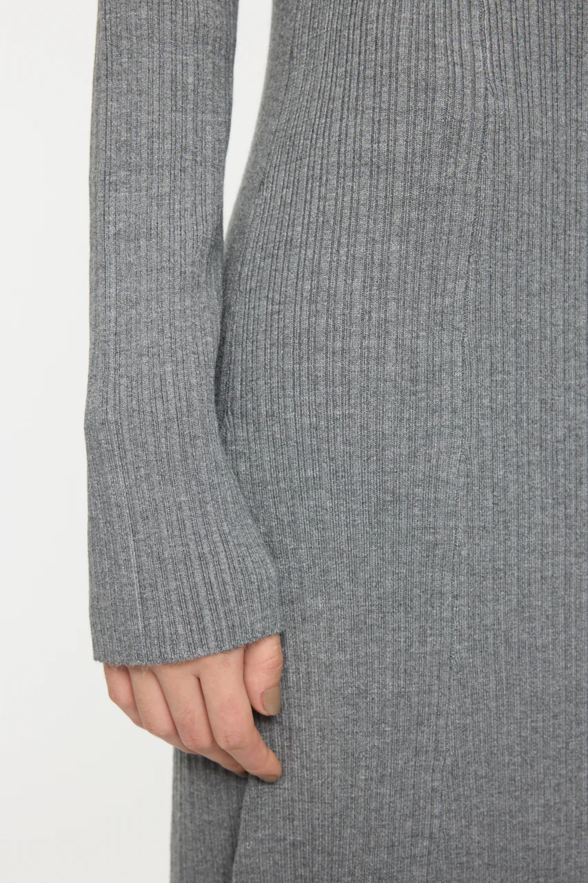 ASYMMETRY COLLAR KNIT DRESS - Image 10