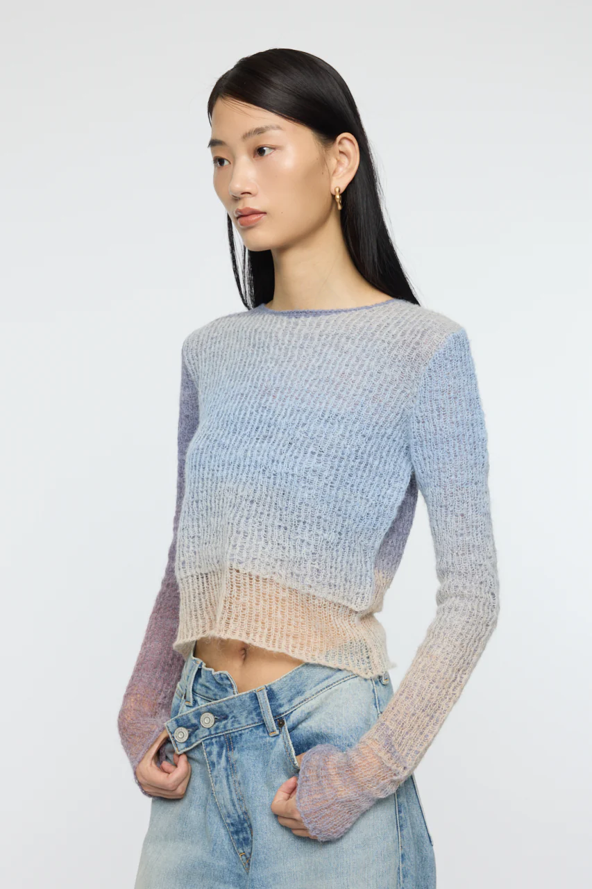 GRADATION CROPPED KNIT TOP - Image 10