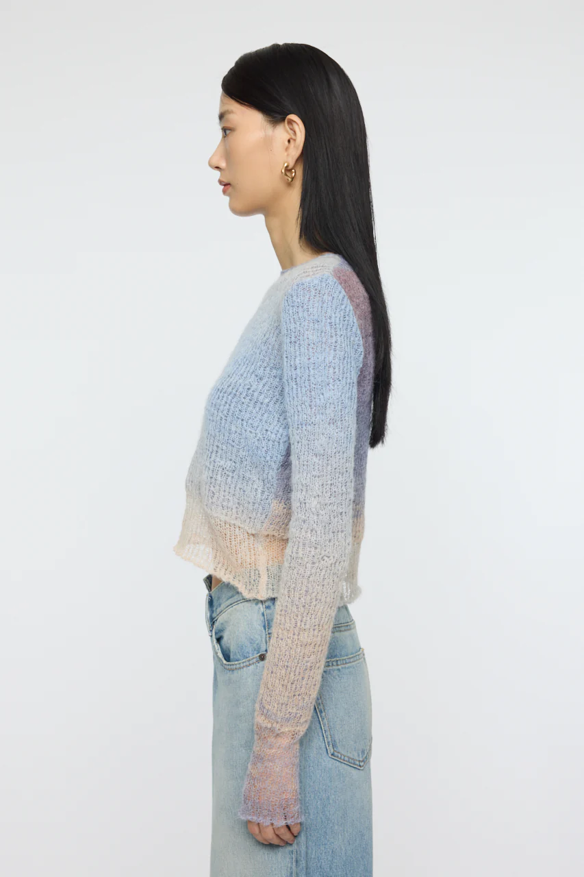 GRADATION CROPPED KNIT TOP - Image 4