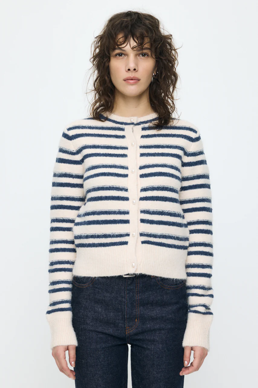 SHADOW STRIPE KNIT CARDIGN - Image 2