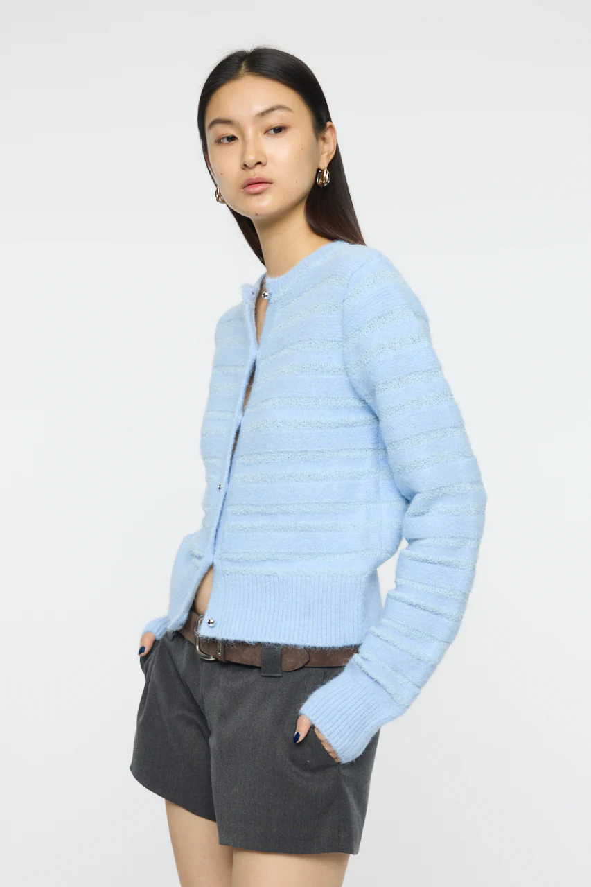 SHADOW STRIPE KNIT CARDIGN - Image 5