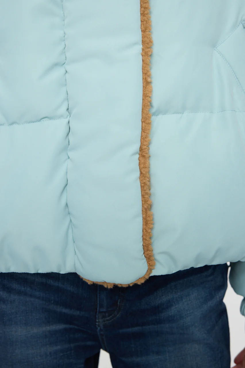 STAND COLLAR PUFFER JACKET - Image 11