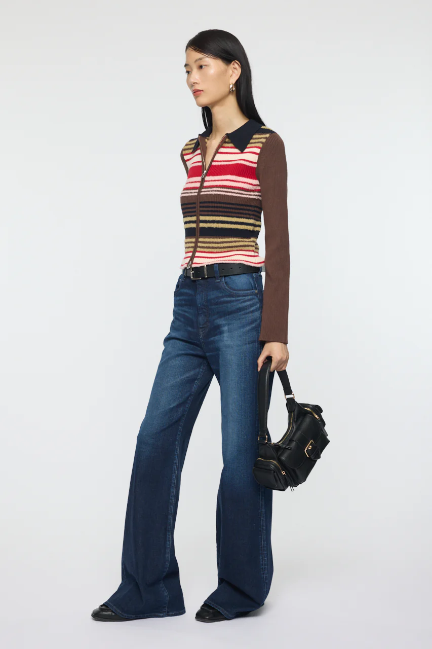 STRIPE ZIP UP KNIT SHIRT - Image 11