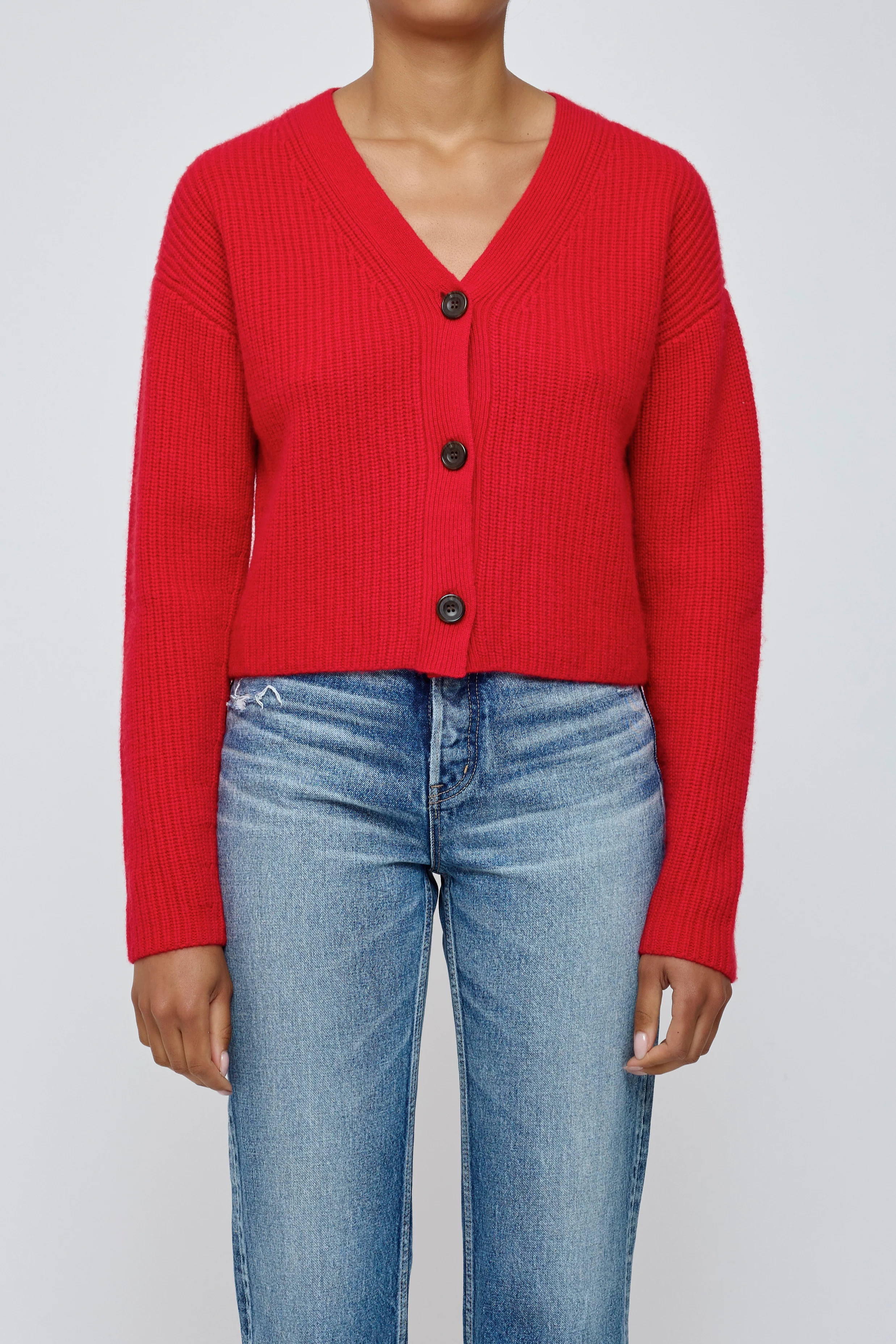 V NECK CARDIGAN