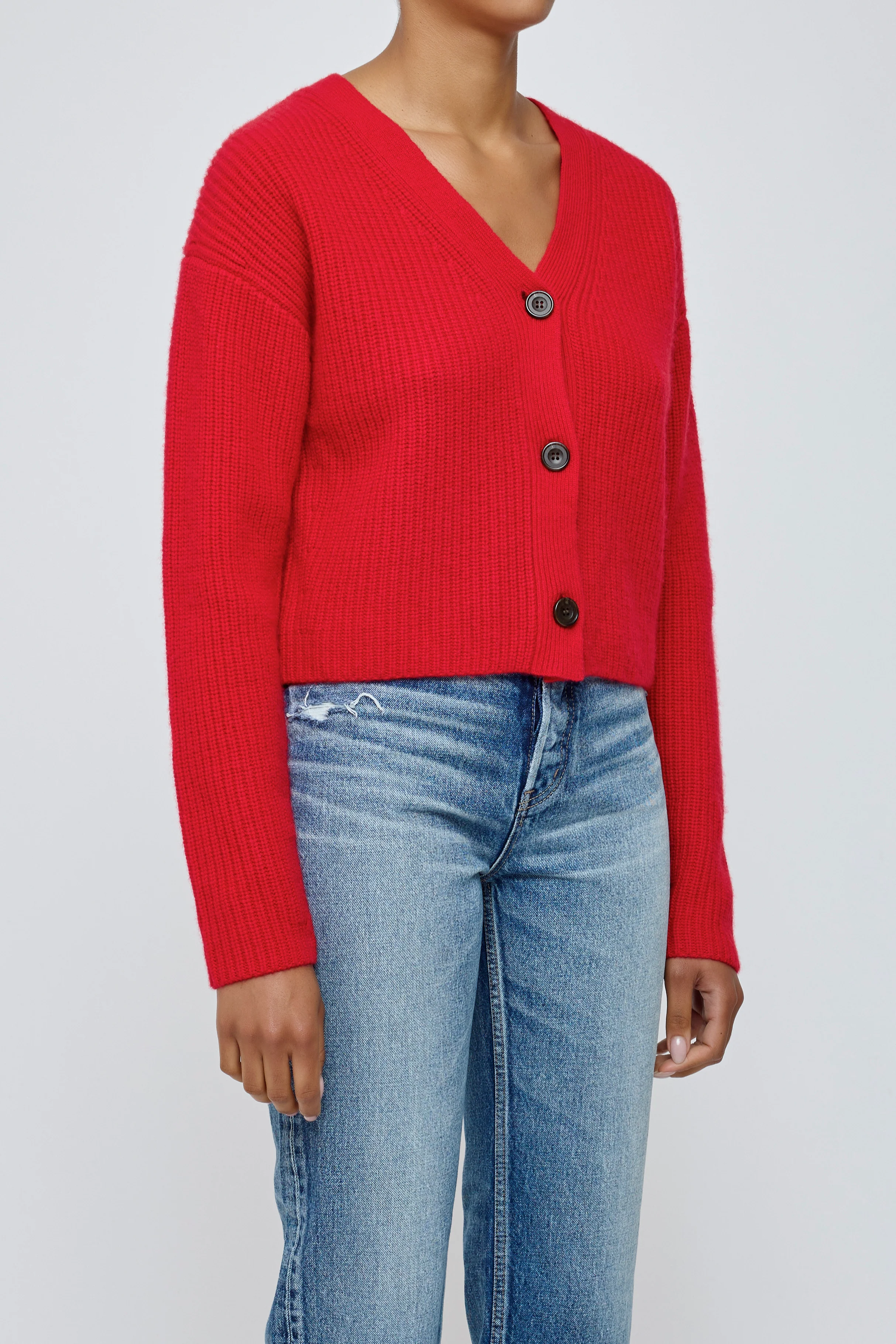 V NECK CARDIGAN - Image 3